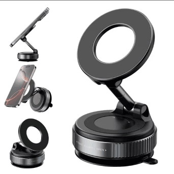 Strong Magnet Extended Car Mobile Stand 360 Degree Rotation Car Phone Stand Magnetic Vacuum Suction Car Phone Stand.