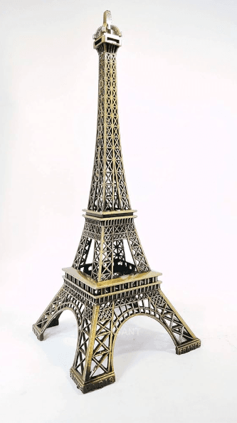 PARIS Metal Art Eiffel Tower Showpiece for Room Decoration (9 Inch)