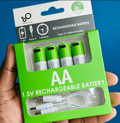 Type-C Rechargeable Battery With Type-C Charging Cable (2 Pack)_img_1