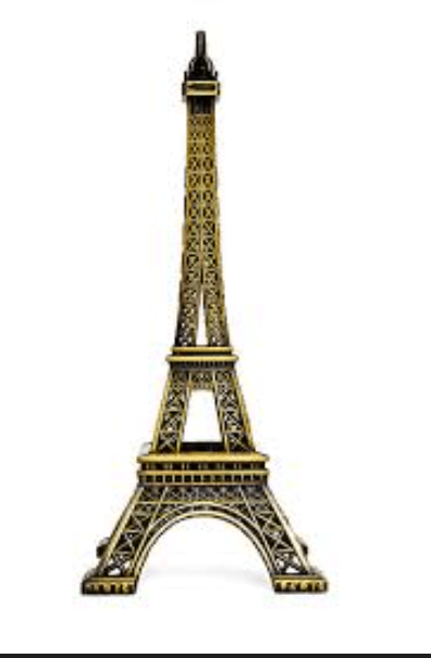 PARIS Metal Art Eiffel Tower Showpiece for Room Decoration (9 Inch)_img_3