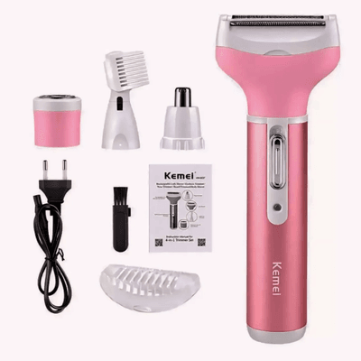 Kemei KM-6637 Multi Functional 4 In 1 Shaver For Women_img_4