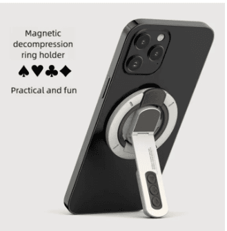 Double Magnetic Phone Holder & 360° Rotatable Ring Stand – Strong Grip MagSafe Mount ( Original)_img_1